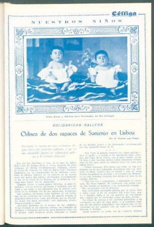 Nuestros niños : [Retrato de las] Niñas Elena y Adelina Lara Fernández, de Río Gallegos.