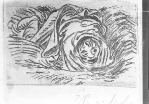 Pause zu "Der Maulwurf" : Pause zu "Der Maulwurf". 87 x 135 mm (E. Barlach). ehem. Güstrow: Eigentum des Künstlers