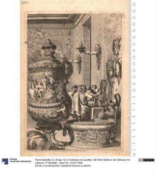 (Folge 103:) Fonteines et Cuuettes. Mit Titel 6 Blatt vor der Zählung mit Adresse: "P. Mariette".