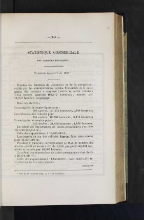 Statistiques commerciale