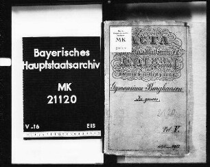 Burghausen. Gymnasium. In genere.