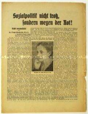 Aufruf der Deutschen Staatspartei zur preußischen Landtagswahl 1932
