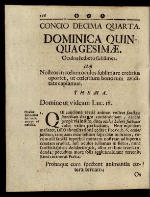 Concio Decima Quarta. Dominica Quinquagesimae.