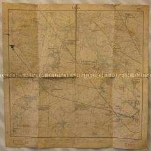 Topographische Karte der Gegend um Lissa in der preußischen Provinz Posen