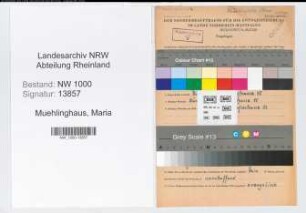 Entnazifizierung Maria Muehlinghaus, geb. 29.08.1902 (Postassistentin)