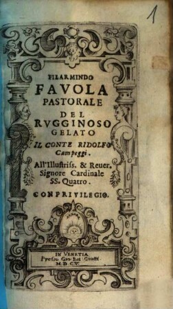 Filarmindo : favola pastorale