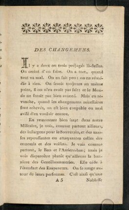 9-21, Des changemens. - Des exclusifs.
