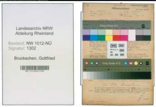 Entnazifizierung Gottfried Bruckschen , geb. 16.10.1896 (Schlosser)