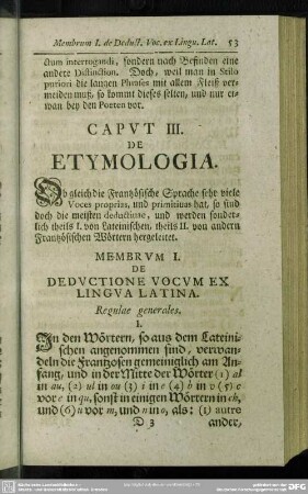 Caput III. De Etymologia