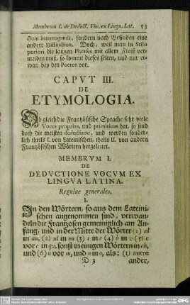 Caput III. De Etymologia