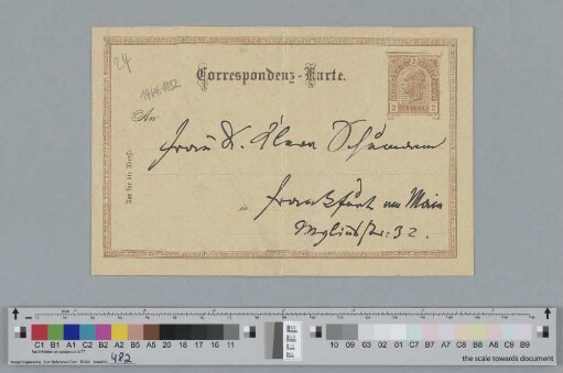 Postkarte an Clara Schumann