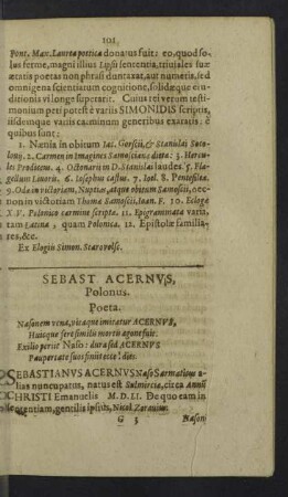 Sebastianus Acernus