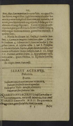 Sebastianus Acernus