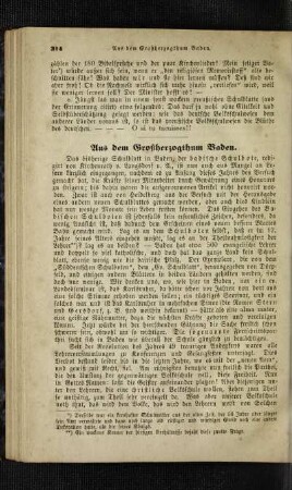 Aus dem Großherzogthum Baden