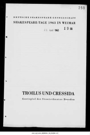 Troilus und Cressida