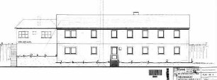 Kornwestheim Pbf: Nebengebäude Aufenthaltsgebäude b. Stw.2 Westansicht