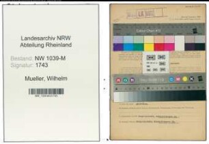 Entnazifizierung Wilhelm Mueller , geb. 13.02.1918 (Anstreicher)