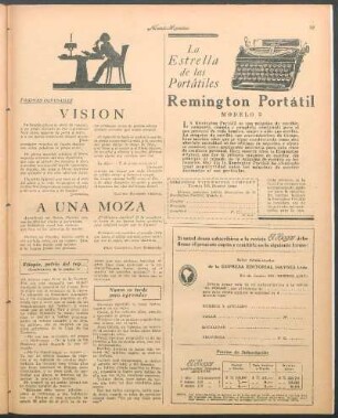 A una moza : Páginas olvidadas