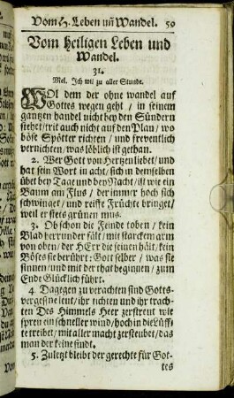 Vom heiligen Leben und Wandel.
