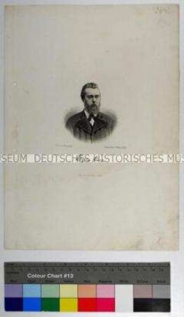 Porträt des Schriftstellers und Lyrikers Wilhelm Jensen nach einer Fotografie