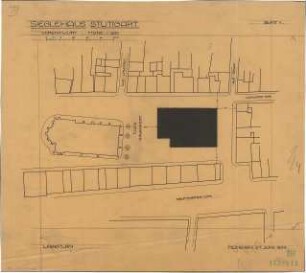 Fischer, Theodor; Stuttgart; Gustav-Siegle-Haus - Lageplan
