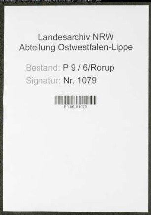 Sterberegister Standesamt Rorup