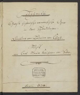 Euryanthe. Handschriftliches Textbuch