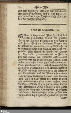 Januar 1707
