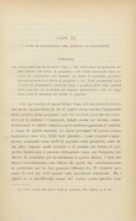 Capo XI. I modi di estinzione del diritto di proprietà