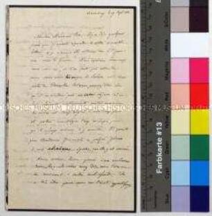 Brief Napoleons III. an den englischen Diplomaten Henry Fox in Brüssel über den polnischen Aufstand und den Fall von Warschau