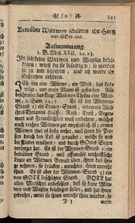 Betrübte Wittwen schütten ihr Hertz vor Gott aus.