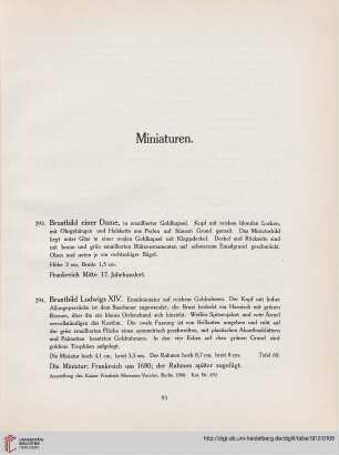 Miniaturen (Nr. 293-326)