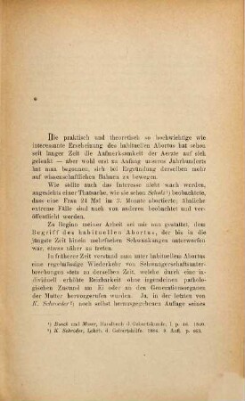 Ueber den habituellen Abortus