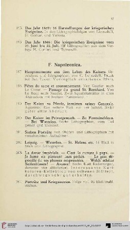 F. Napoleonica (Nr. 197-204)