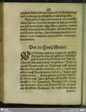 Von der Hauß Stewer