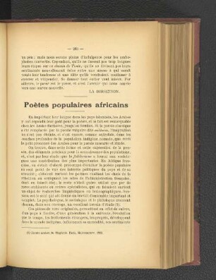 Poètes populaires africains.