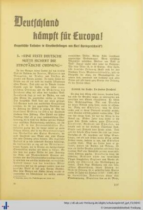 Deutschland kämpft für Europa.