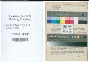 Entnazifizierung Oskar Wallrodt , geb. 27.08.1899 ()