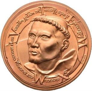 Medaille von Victor Huster auf Jan Hus und Martin Luther