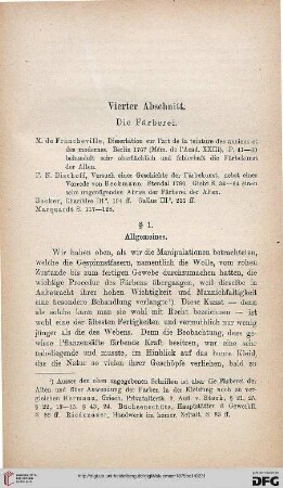 Vierter Abschnitt: Die Färberei