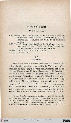 Vierter Abschnitt: Die Färberei