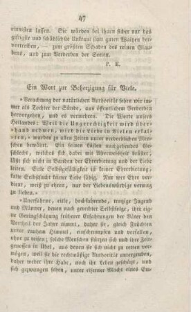 47-48 Ein Wort zur Beherzigung für Viele