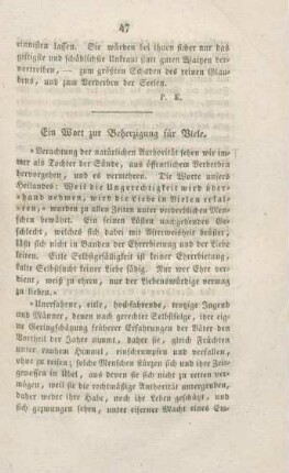 47-48 Ein Wort zur Beherzigung für Viele