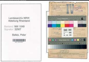 Entnazifizierung Peter Baltes , geb. 27.05.1902 (Stadtinspektor)