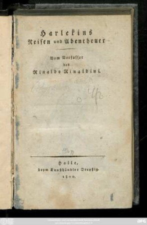 Harlekins Reisen und Abentheuer