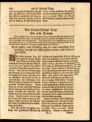 Am heiligen Pfingst-Tage