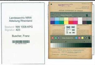Entnazifizierung Franz Buscher , geb. 25.04.1914 (Elektriker)