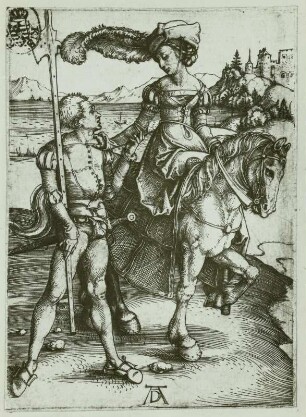 Das Fräulein zu Pferd und der Landsknecht