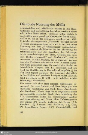 Die totale Nutzung des Mülls