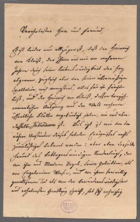 Christoph Martin Wieland (1733 - 1813) Autographen: Briefe von Christoph Martin Wieland an verschiedene Adressaten - BSB Autogr.Cim. Wieland, Christoph Martin, 3. Christoph Martin Wieland (1733 - 1813) Autographen: Brief von Christoph Martin Wieland an Johann Baptist Lacher - BSB Autogr.Cim. Wieland, Christoph Martin.3
